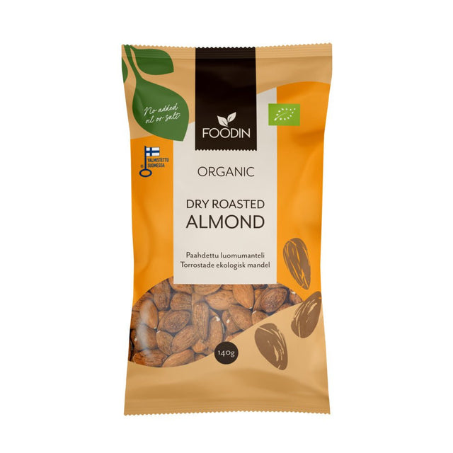 Organic Dry Roasted Almonds 140g - Greenlands Health Store