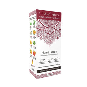 Dark Brown Tints Henna Cream semi permanent hair colour - Greenlands Health Store