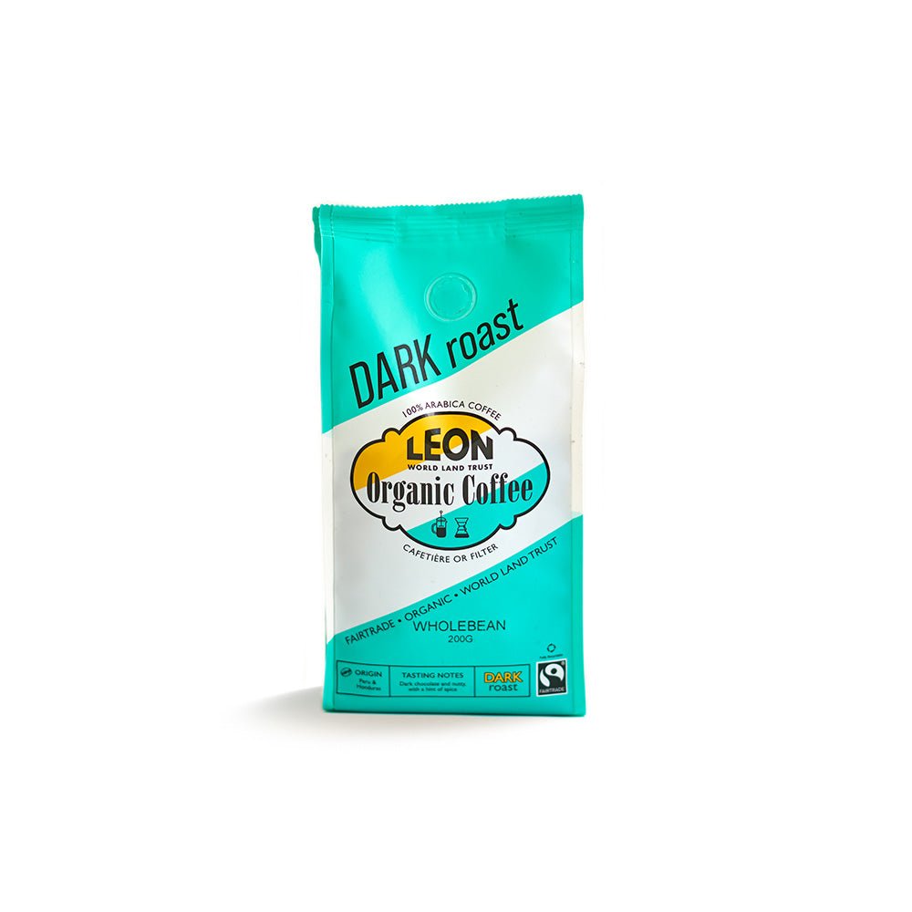 LEON Dark Roast Coffee Beans 200g - Greenlands Health Store