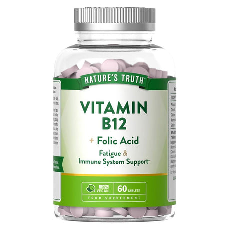 Vitamin B12 + Folic Acid 60 Tablets - Greenlands Health Store