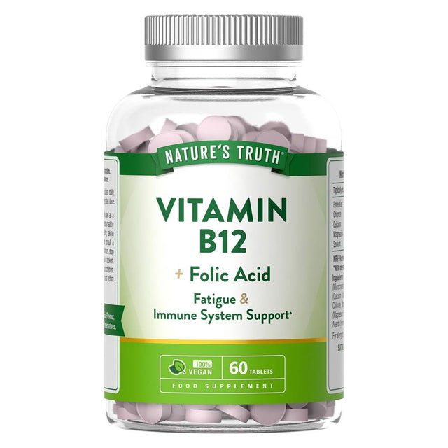 Vitamin B12 + Folic Acid 60 Tablets - Greenlands Health Store