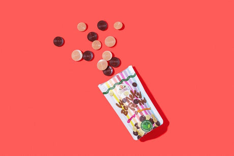 Wonky Buttons - Vegan Milk Caramel/White Cherry 100g - Greenlands Health Store