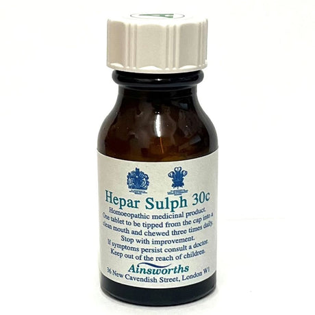 Hepar Sulph 30C Single Counter Remedy 120 tabs - Greenlands Health Store