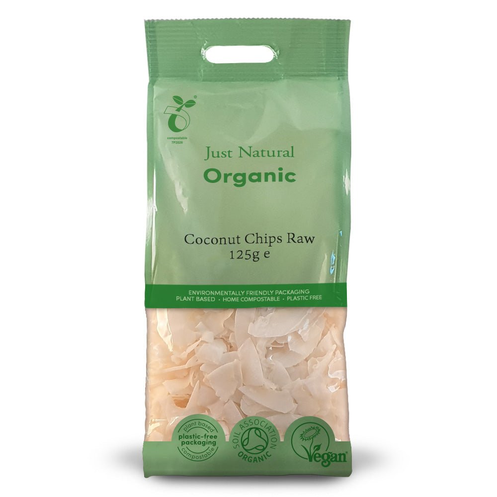 Organic Coconut Chips Raw 125g - Greenlands Health Store