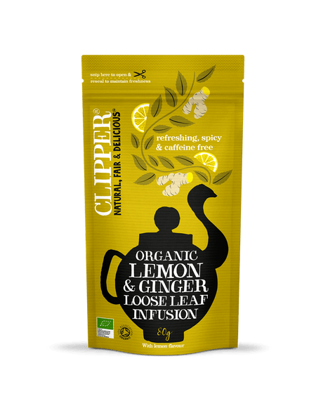 Clipper Organic Lemon Ginger Loose Leaf Tea 80g - Greenlands Health Store