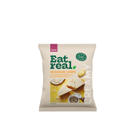 Eat Real Hummus Chips Italian Cheese & Black Pepper 45g - Greenlands Health Store