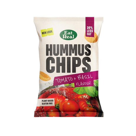 Eat Real Hummus Chips Tomato & Basil 110g - Greenlands Health Store