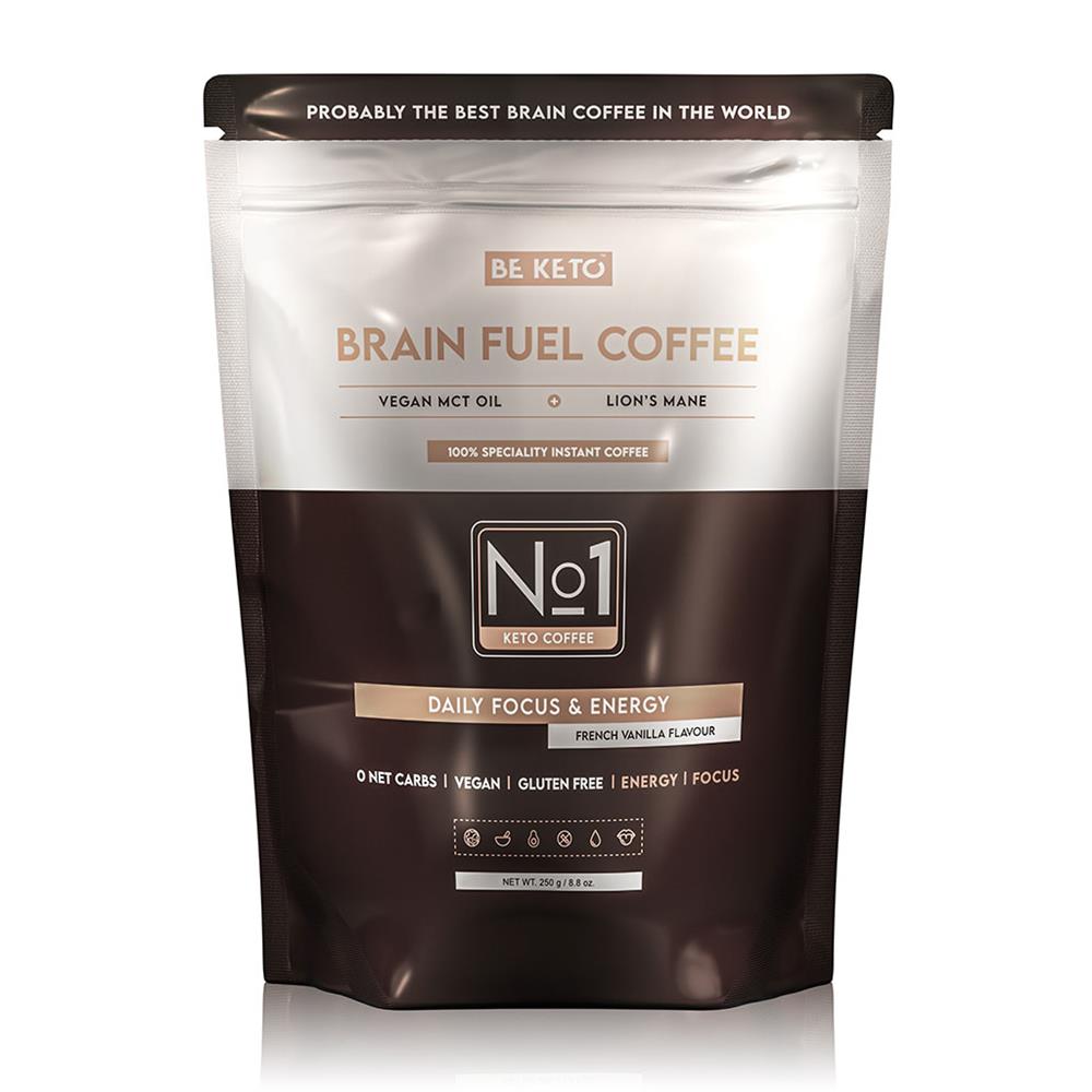 BeKeto - Coffee Brain Fuel (MCT & Lion's Mane) Vanilla 250g - Greenlands Health Store