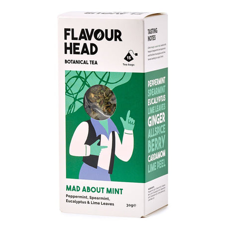 Flavour Head Botanical Infusions Mad About Mint Tea 15's - Greenlands Health Store