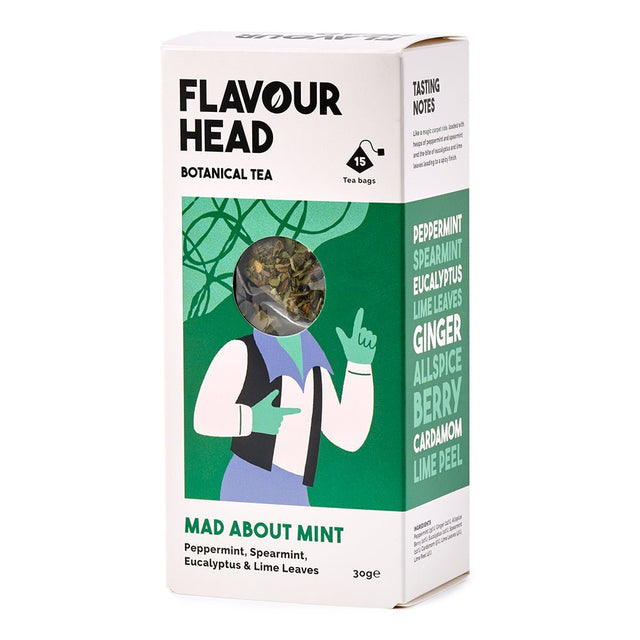 Flavour Head Botanical Infusions Mad About Mint Tea 15's - Greenlands Health Store