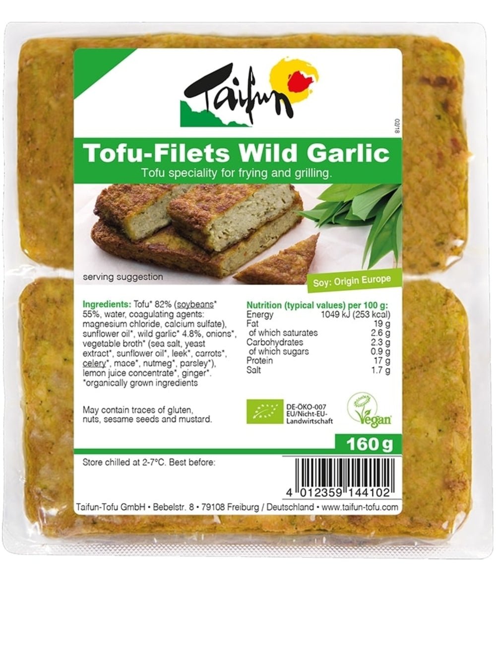 Tofu Filets Wild Garlic 160g - Greenlands Health Store