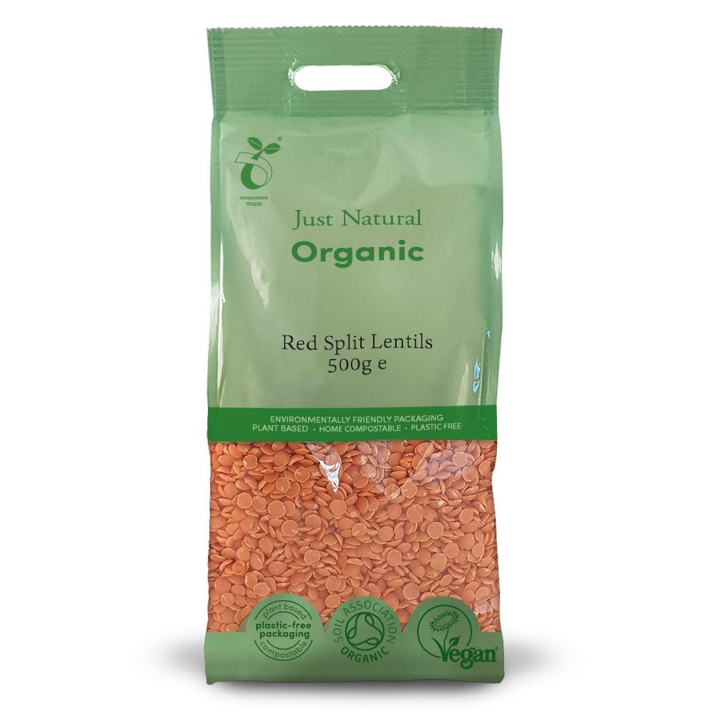 Organic Red Split Lentils 500g - Greenlands Health Store