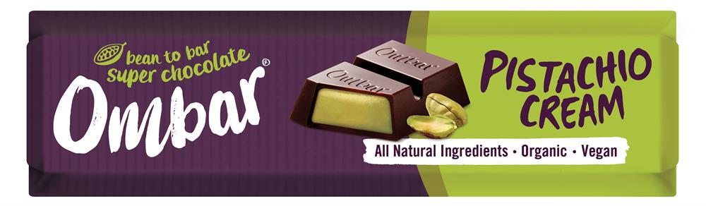 Ombar Pistachio Cream Chocolate Bar 42g - Greenlands Health Store