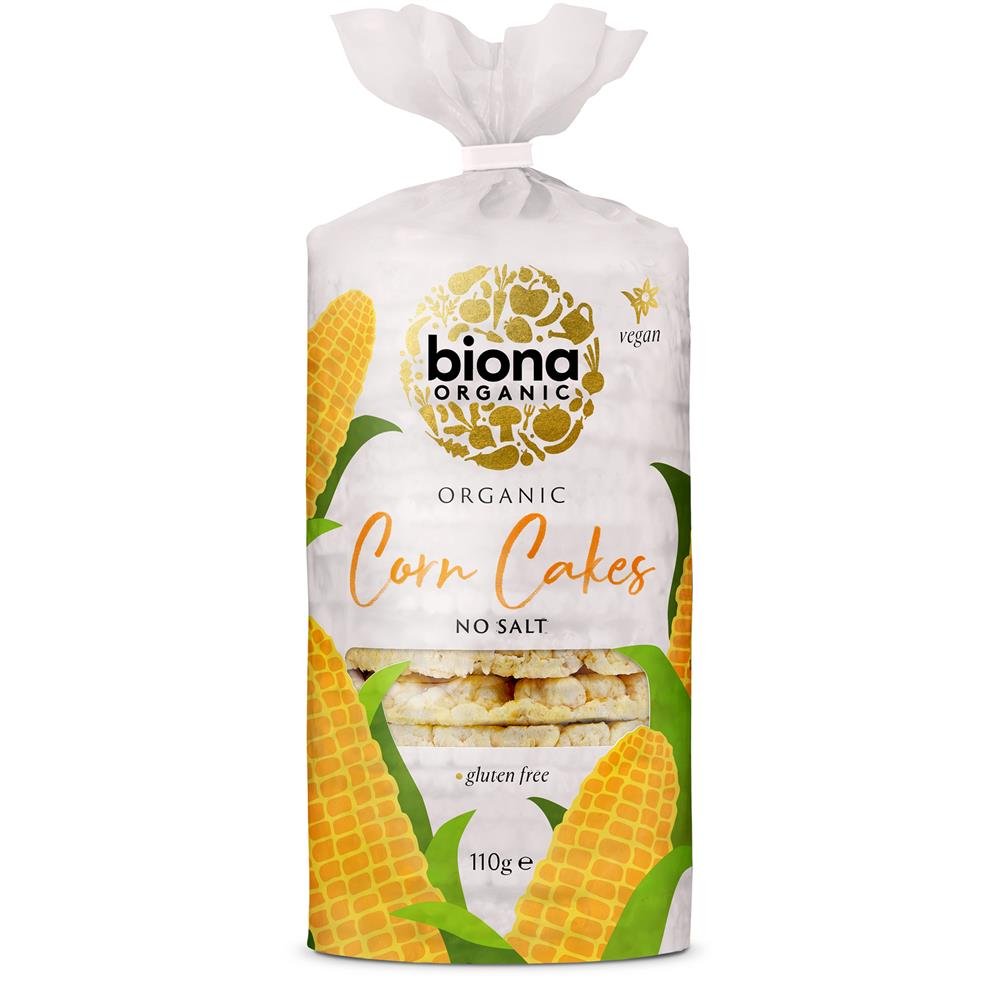 Corn Cakes no salt Organic - 100% Corn 110g - Greenlands Health Store