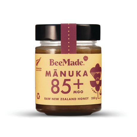 BeeMade Harvest New Zealand Manuka Honey MGO 85+ 250g - Greenlands Health Store