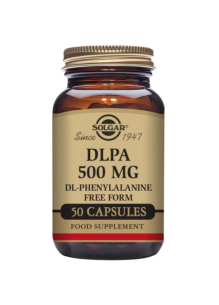 Solgar® DLPA 500 mg (DL-Phenylalanine) Vegetable Capsules - Pack of 50 - Greenlands Health Store