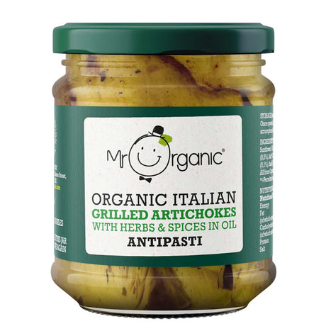 Mr Organic Grilled Artichoke Antipasti 190g - Greenlands Health Store
