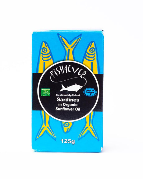 Whole Sardines in Organic Sunflower Oil 120g - Greenlands Health Store
