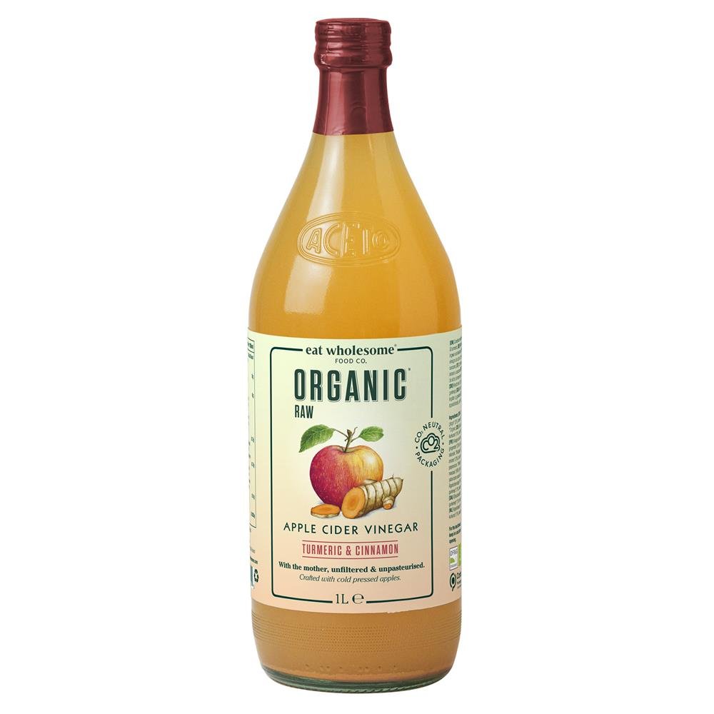 Organic Apple Cider Vinegar w/ Turmeric & Cinnamon 1 Litre - Greenlands Health Store