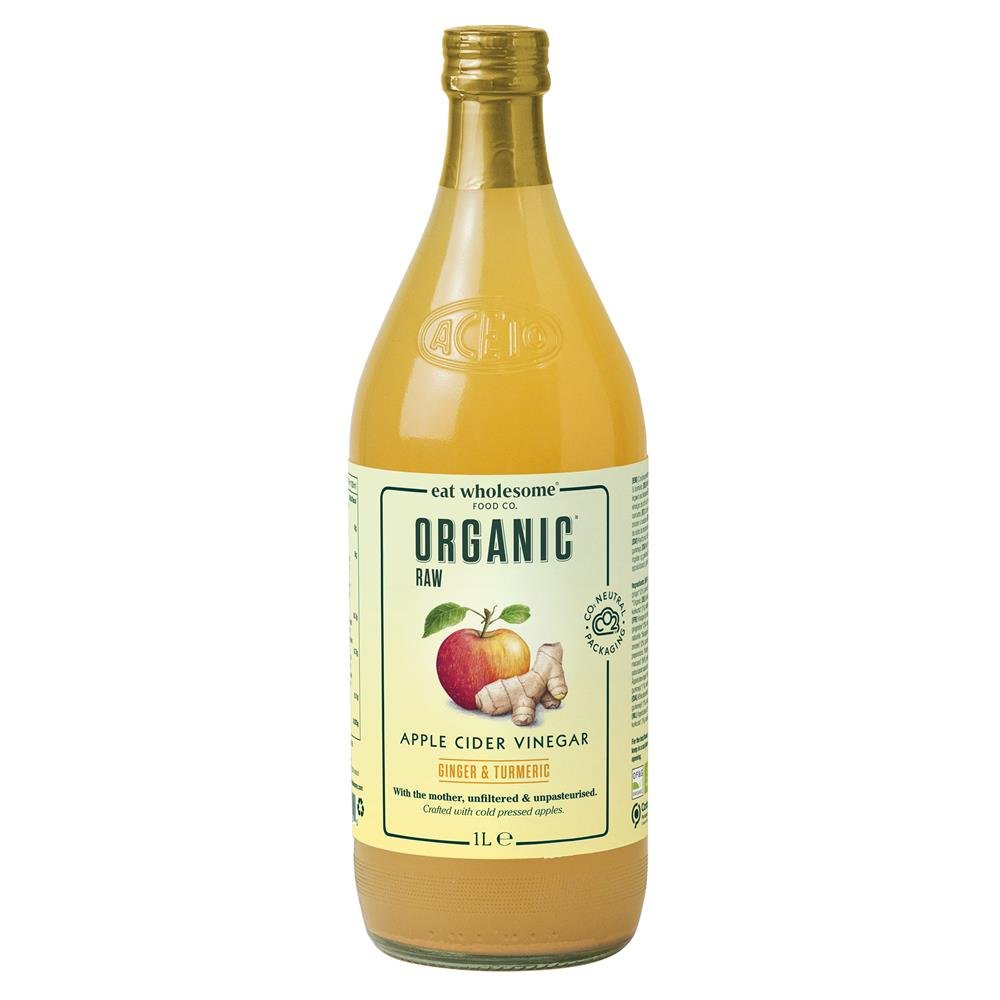 Organic Apple Cider Vinegar w/ Ginger & Turmeric 1 Litre - Greenlands Health Store
