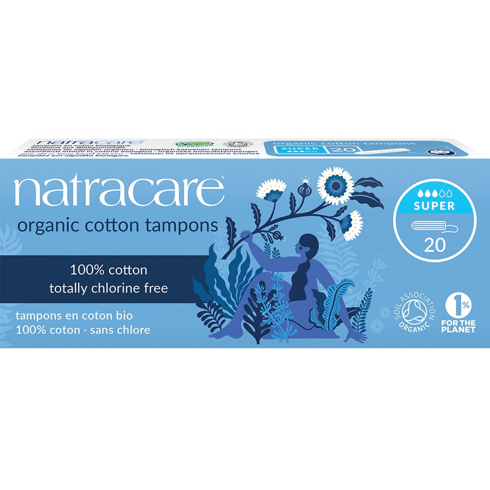 Organic Non - Applicator Tampons Super x 20 - Greenlands Health Store
