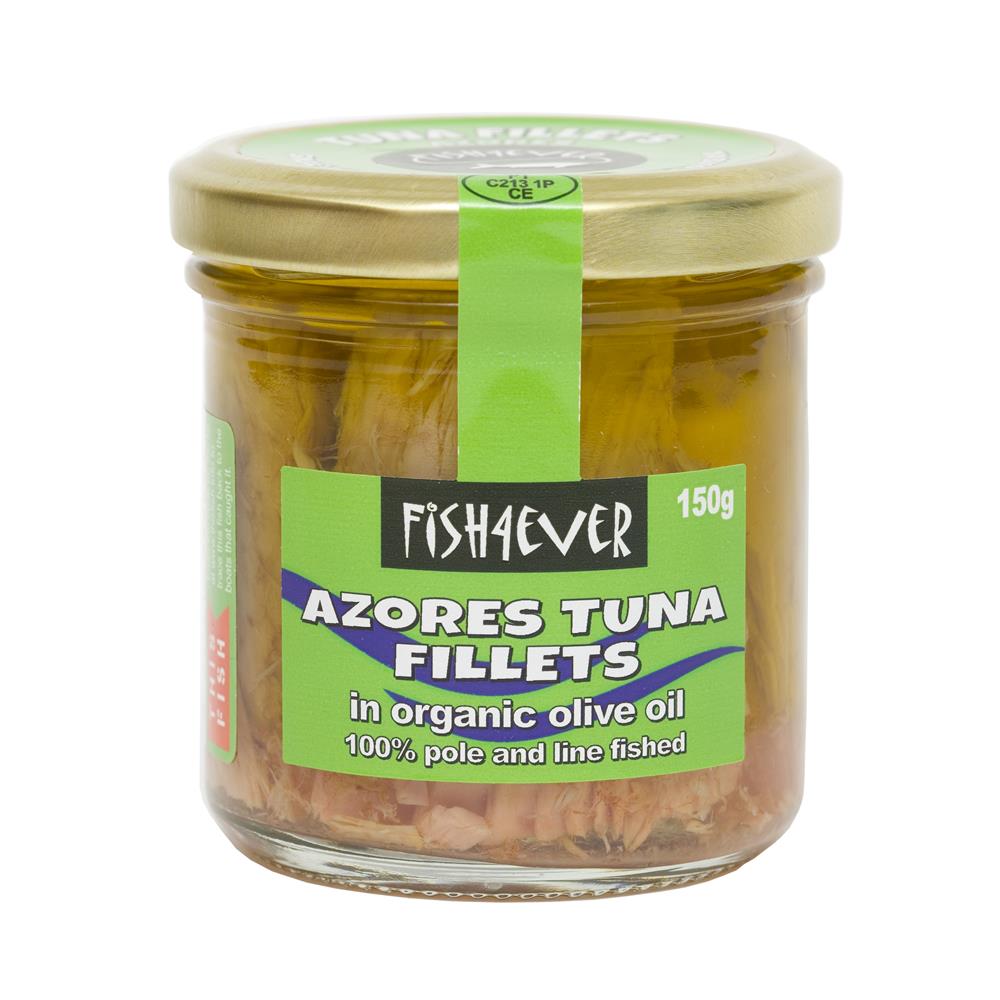 Azores Tuna Fillets in Organic Olive Oil (jar) 150g - Greenlands Health Store