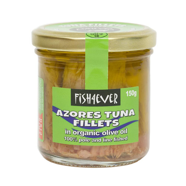 Azores Tuna Fillets in Organic Olive Oil (jar) 150g - Greenlands Health Store