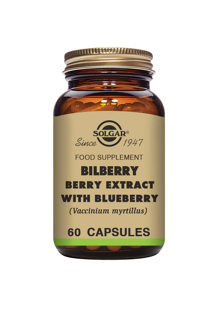 Solgar® Bilberry Berry Extract with Blueberry Vegetable Capsules - Pack of 60 - Greenlands Health Store
