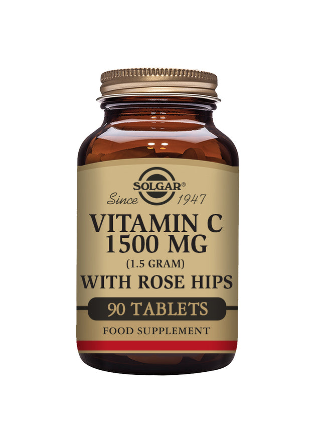 Solgar® Vitamin C 1500 mg (1.5 grams) with Rose Hips Tablets - Greenlands Health Store
