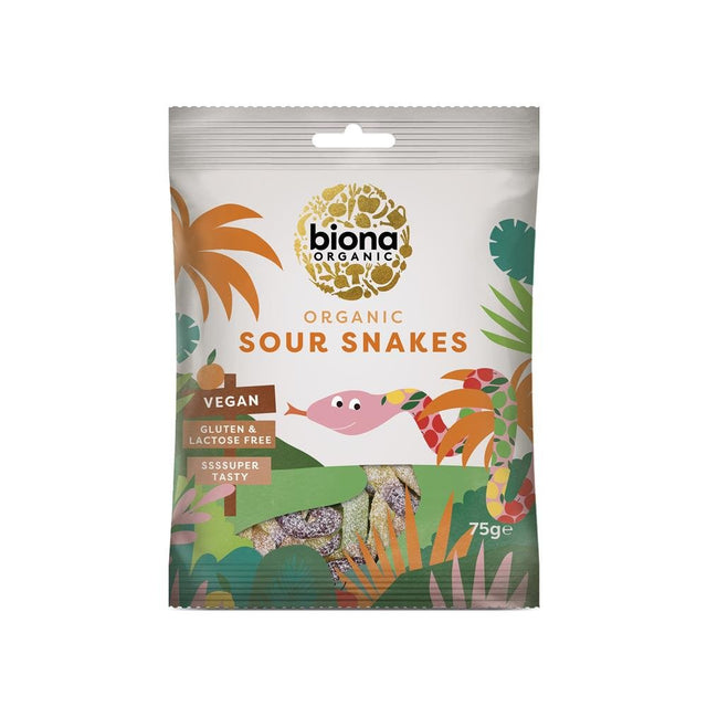 Organic Sour Snakes 75g - Greenlands Health Store