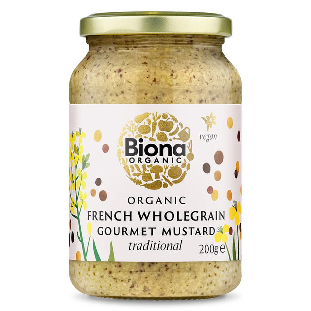 French Wholegrain Mustard Traditional Organic 200g - Greenlands Health Store