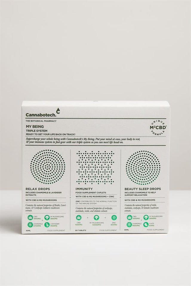 Relax drops Immunity tablets Beauty Sleep drops CBD & Mushrooms - Greenlands Health Store