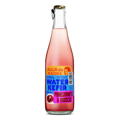 Pomegranate Hibiscus Water Kefir Bottle 330ml - Greenlands Health Store