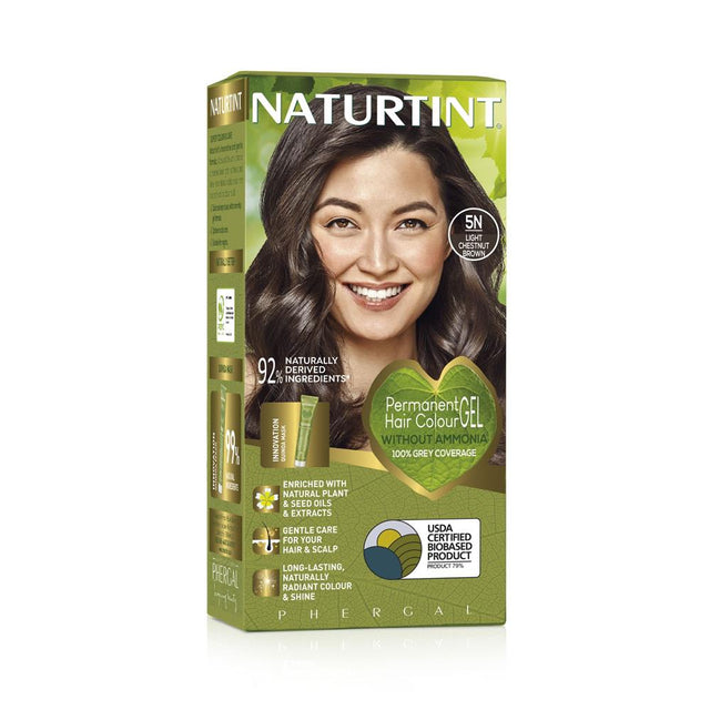 Permanent Hair Colourant Light Chestnut Brown 5N 170ml - Greenlands Health Store