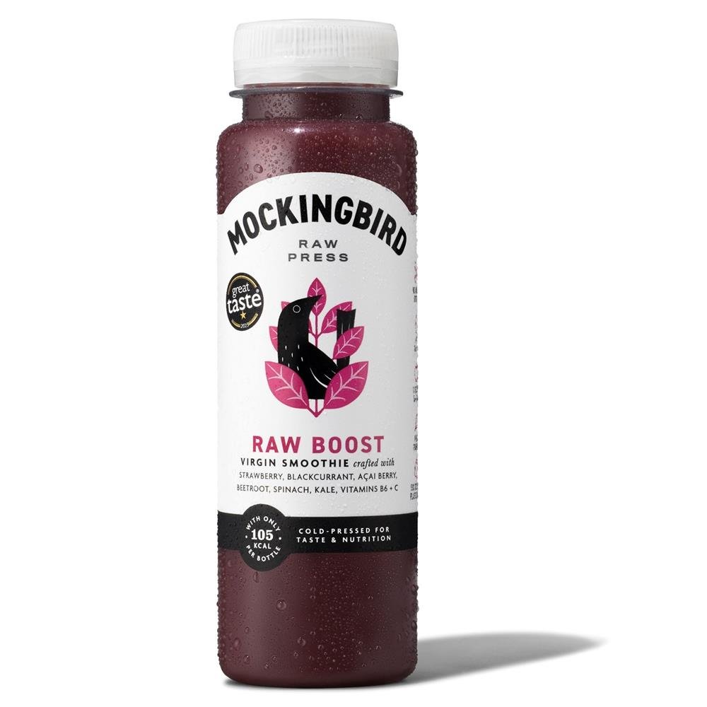 Mockingbird Raw Boost Smoothie Berry & Acai 250ml - Greenlands Health Store