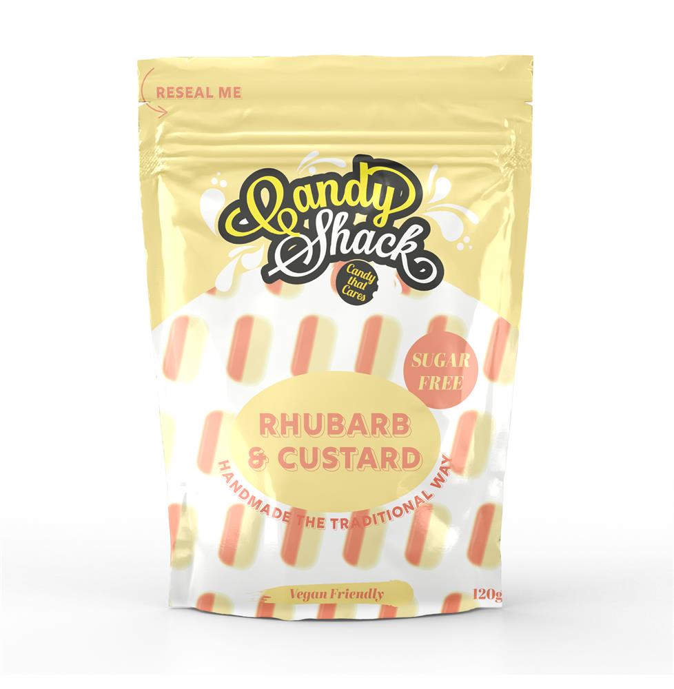 Sugar Free Rhubarb & Custard Sweets 120g - Greenlands Health Store