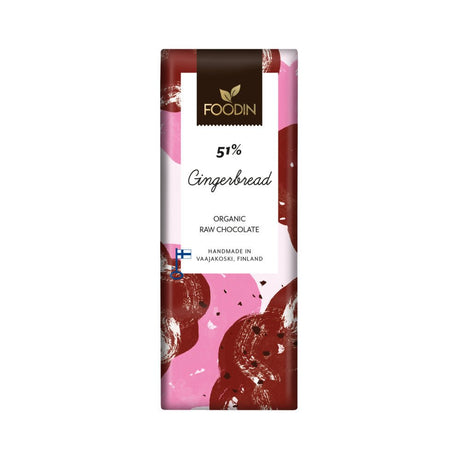 Organic Raw Chocolate Gingerbread 51% - Greenlands Health Store