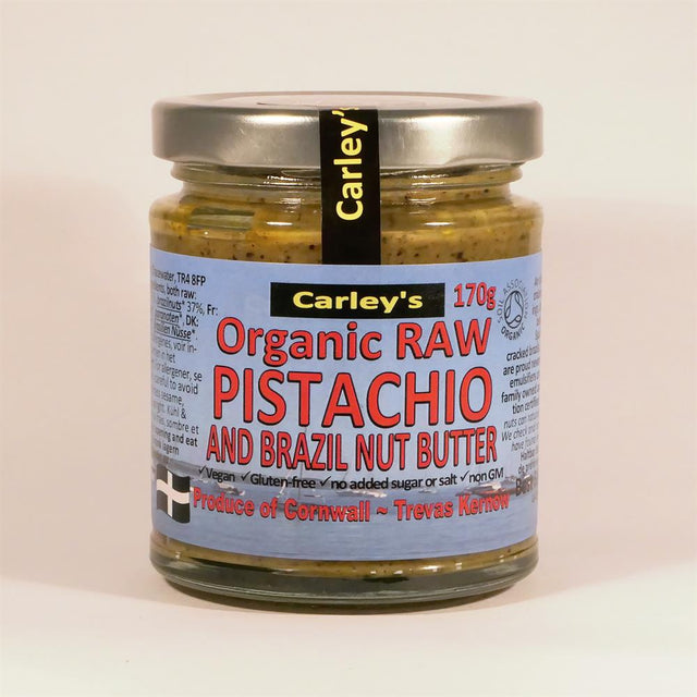 Org Raw Pistachio & Brazil Nut Butter 170g - Greenlands Health Store