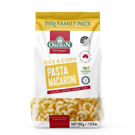 Orgran Rice & Corn Macaroni 350g - Greenlands Health Store