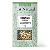 Organic White Peppercorns (Box) 25g - Greenlands Health Store