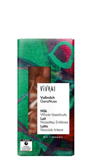 Milk Whole Hazelnut Chocolate Organic 100g - Greenlands Health Store