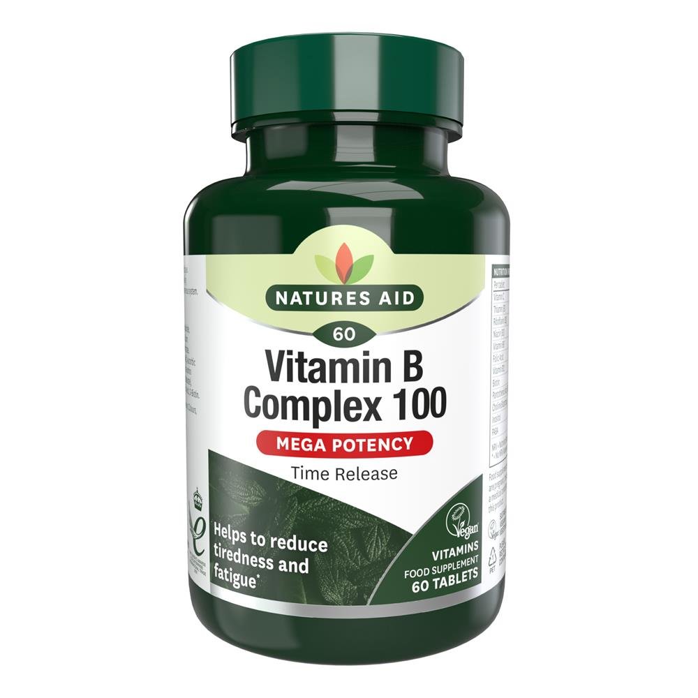 Mega Potency Vit B Complex 100mg Time Release 60 Tablets - Greenlands Health Store