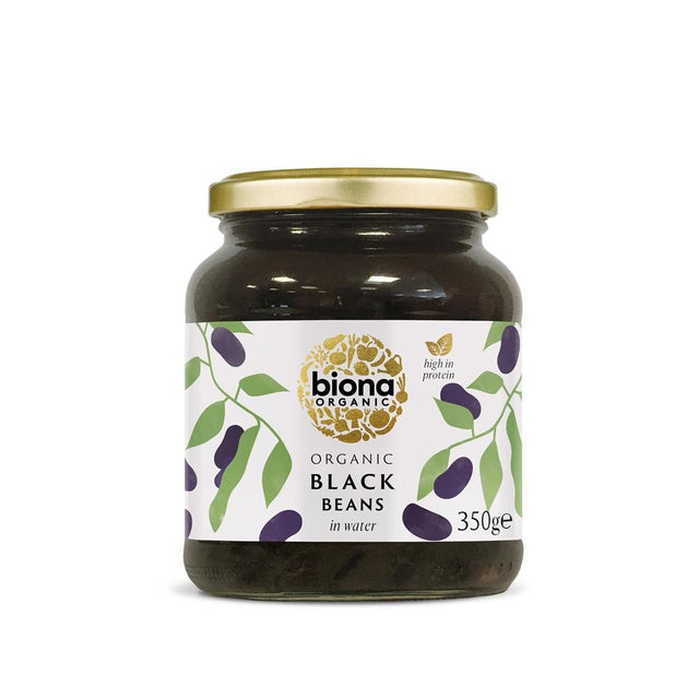Organic Black Beans in Glass Jars 350g - Greenlands Health Store