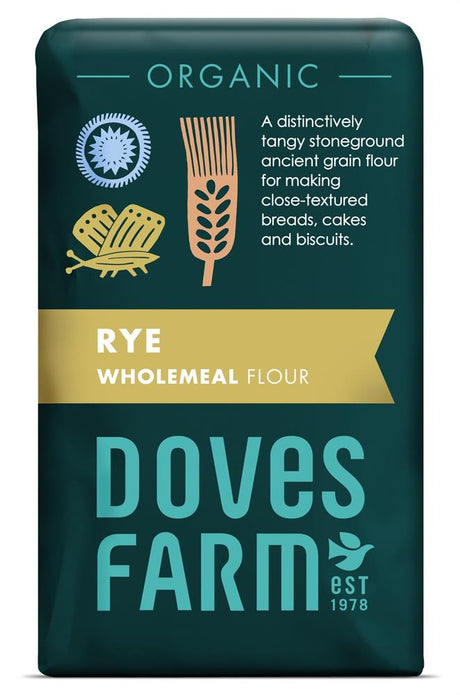 Organic Wholemeal Rye Flour 1kg - Greenlands Health Store