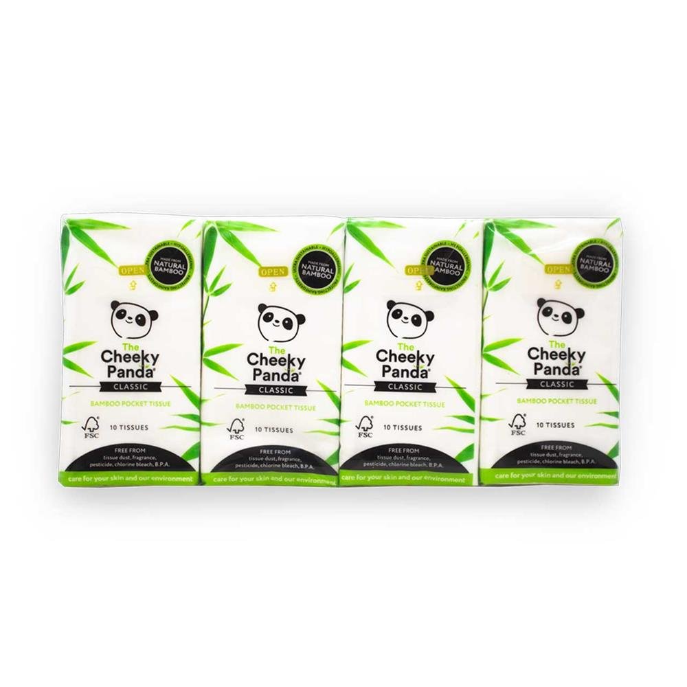 The Cheeky Panda's Bamboo Classic 8 Pack Pocket Tissues - Greenlands Health Store