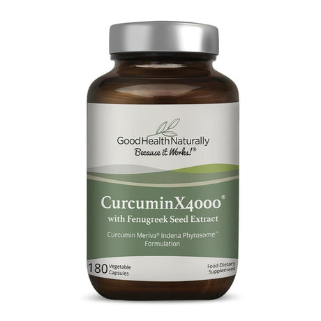 Curcumin X4000 180 Caps with Fenugreek Seed Extract - Greenlands Health Store