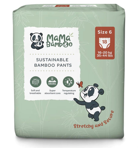Mama Bamboo Eco Nappy Pants - Size 6+ (X - Large Plus) 830g - Greenlands Health Store