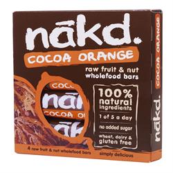 Nakd Cocoa Orange MP 4x35g - Greenlands Health Store