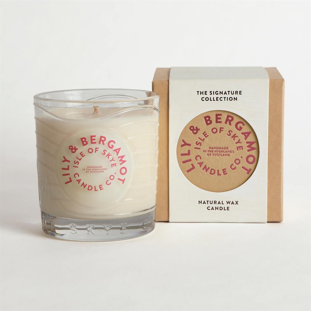 Lily & Bergamot Island Natural Wax Candle 9.1cm x 8.2cm x 8.2cm - Greenlands Health Store
