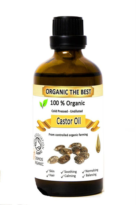 Castor Oil Organic Cold Pressed Undiluted 100ml - Greenlands Health Store